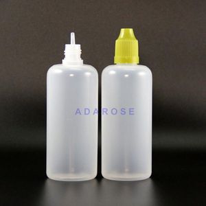 100ML 100 Pcs/Lot LDPE Plastic Dropper Bottles With Child Proof Safety Caps & Tips Squeezable Long nipple Vpogc Fppjq