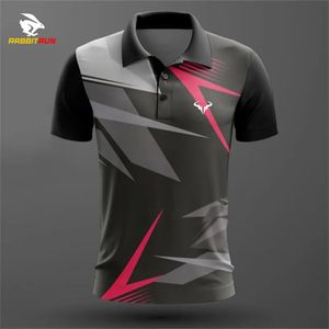 2024男性カジュアルポロボタンアップシャツ3Dプリント通気性ゴルフウェア半袖ハラジュク男性通気性のあるゆるいスウェットシャツ240514