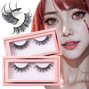 False Eyelashes Colored Curly Eye Lashes Faux Mink Halloween Elongated Fake Natural Long Full Strip