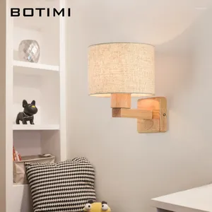 Wandlampe Botimi Stofflampenschatten LED für Wohnzimmer El Nacht
