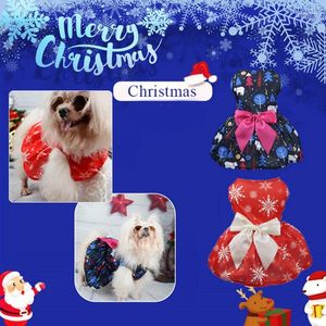 Собачья одежда 1pc милое платье рождественские юбки с печено