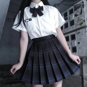 Saias de saia presa xadrez mini verão de inverno negro mulheres coreanas japonesas de estilo japonês white y2k