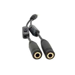 2024 Jack Plug Earphone Spliter med separat volymkontroll, 3,5 mm kabel Audio Stereo Y Splitter, 3,5 mm hane till 2 portar 3,5 mm jack för