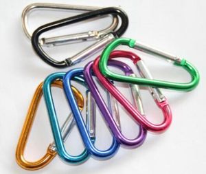 CARABINER RING KEYRINGS KEY CHEAND Outdoor Sports Camp Snap Clip Hook Keychains vandring Aluminium Metall Rostfritt stål Handing Campin9046957