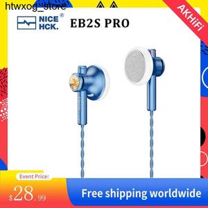 Headphones Earphones NiceHCK EB2S PRO 3.5/4.4mm Plug Microphone Flat-Head Earbud HIFI Wired Earphone 15.4mm LCP Diaphragm Dynamic Music Vocal Headset S24514 S24514
