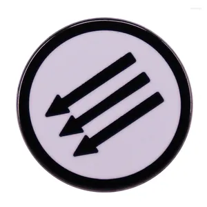 ブローチシンボルロゴバッジ黒と白のボタンエナメルピン