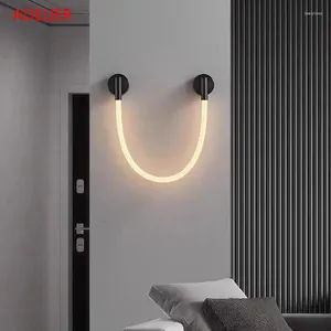 Wall Lamps Soft And Variable Shaped Art Luminaires LED Silicone Tube Decorative Lamp Modern Minimalist Living Room Bedroom Sconce