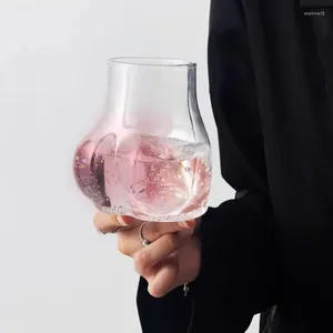 ワイングラスブッシェープ透明なガラスカップ
