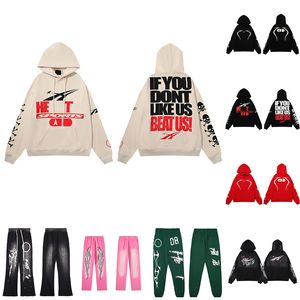 Hoodie Mens Womens tracksuit hoodies designer for men Hooded sweatshirt American Retro Mud Print Old Sports Casual Loudspeaker Pants Size S-XL