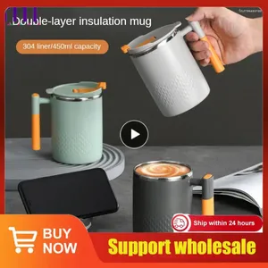 Mugs Large Capacity Drinking Cup Dustproof Mug With Lid Anti-fall Heat Insulation And Anti-scalding Safety Material Coffee