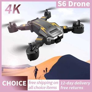 Drones RNABAU S6 UAV professional obstacle avoidance WIFI 8K high-definition dual camera aerial photography RC FPV foldable toy helicopter 2.4G S24525