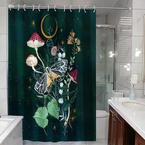 Tende per doccia tende impermeabili con funghi di funghi e piante a farfalla per bagno da bagno fuori casa