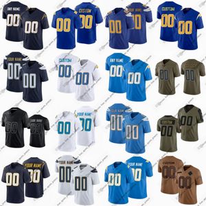 76 Joe Alt Football Jersey Justin Herbert Khalil Mack Keenan Allen Austin Ekeler Derwin James Jr Joey Bosa Ladd McConkey LaDainian Tomlinson