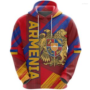 Herren Hoodies Armenia Flag 3d Hoodie Nationales Emblem Sweatshirt Mode Retro Unisex lässig männlich Pullover