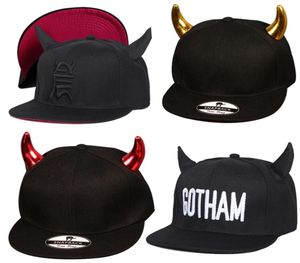 2017 Fashion Novelty Bones Gorras Snapbacks hats Little Devil Horns Ears Hip Hop Baseball hats Female Men Women Cap Funny4795625