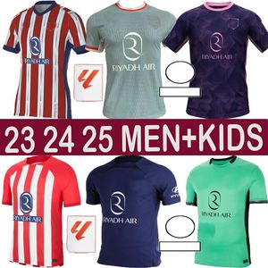 23 24 25 New arrived Wholesale Breathable Atletico Madrids Soccer Jerseys M.LLORENTE KOKE MORATA MOLINA GRIEZMANN SAUL Correa LEMAR Football Shirt Men Kids Kits