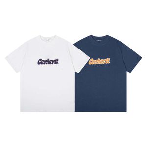 VJVZ Designer Mode Kurzärmeled T -Shirts Tooling Carhartte Herren neuer Buchstaben Druckmuster für Paare im gleichen Stil gedruckt