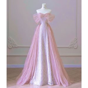 Розовая русалка мать невесты платья с блестками вечерние выпускные вечера