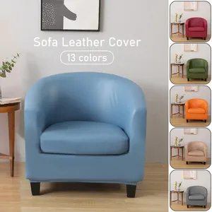 Chair Covers PU Leather Elastic Tub Sofa Armchair Seat Cover Slipcover Protector Bathtub Furniture Home Decor