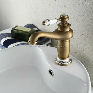 Badrumsvaskar Gizero Blue and White Porcelain Antique Basin Mixer Ceramic Base Cold Water Faucet Vessel TAPS GI24