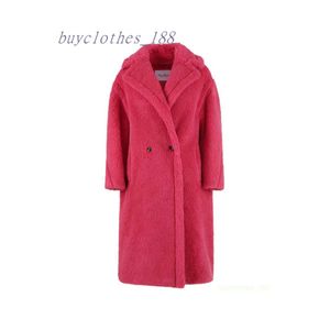 معطف معطف من الصوف في منتصف الطول للسيدات معطف من الصوف الإيطالي للعلامة التجارية النسائية الفاخرة معطف الكشمير عالي الجودة 1GKO