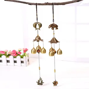 Dekorative Figuren Antique Wind Chime Copper Yard Garden Outdoor Lebensende Dekoration Metall Glück Glück