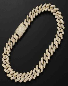 Chunky Gold Man Link Iced Out CZ Miami Cuban Rapper Jewelry 20mm Chain Necklace183I5693562