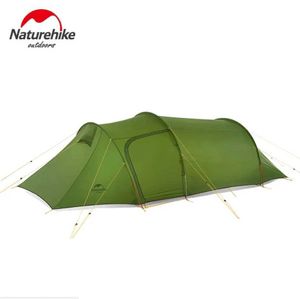 Палатки и укрытие Naturehike UltraLight Opalus Tunnel Dual Tent Outdoor Camping Liding 2/3/4 человека Tentq240511