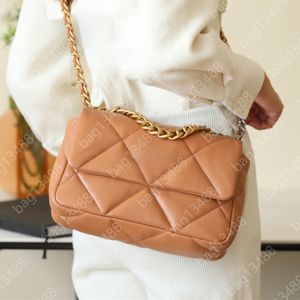 Designerka torba na ramię worka łańcuchowa 26 cm 30 cm lustro jakość kobiet crossbody torebka luksusowa torebka torebka mała średnia skórzana torba na jagnięta torba z pudełkiem