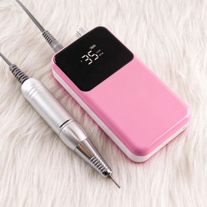 45W Nail Drill Rechargeable File Desktop Base 35000RPM Manicure Electric Machine Pedicure Cordless Drilling Rectangle 240509