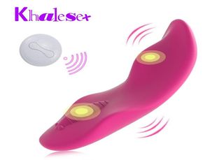 Khalesex Clitoral Estimulador de controle remoto sem fio Vibrador vestível Vibrador invisível ovo vibratório Brinquedos sexuais adultos para mulheres7505572