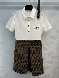 女性カジュアルドレスクラシックドレスファッションレターパターン夏の半袖高品質のレディース服