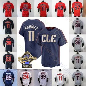 2024 City Jersey Jose Ramirez Steven Kwan Shane 1995 WS Bieber Jim Thome Omar Vizquel Kenny Lofton Manny Ramirez Vaughn Naylor Class Brennan Laureano Straw Arias