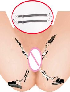BDSM Wrap Around Thigh Harness With Vagina ClampsHands PussyVaginalLabia Lips Spreader Bondagesexy Toys For Women4375661