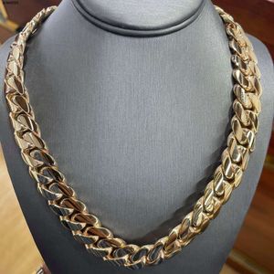 Pure Solid Gold Statement Necklace Real Gold Chains 10K 14K Tillverkad i Miami tillgängligt i USA + Kanada + Kanada