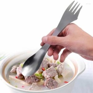 Forks Multi Function Outdoor Camping Picnic Titanium Spoon Tableware Alloy Fork Ultralight Pure Spork