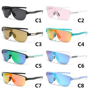 العلامة التجارية نصف الإطار نظارة شمسية الرجال نساء في الهواء الطلق نظارات شمسية ركوب الدراجات الرياضة نظارات نظارات UV400 دراجة دراجة نظارات مع الأكياس