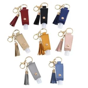 Con porta keychain per portachiavi per portachiavi di cosmetica manuale Mini bottiglia vuota piccoli contenitori ricaricabili portatili per borse zaino per borse e borse da tasti