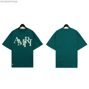 Amirir T Shirts Designer Unisex Fashion Short Short Basic Letter Base Interleaving Short Short Short Shorted T-shirt con logo