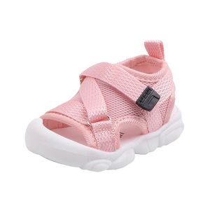 Sommarsandaler Baby Boy Girl First Walkers Sandaler Nyfödda spädbarnskor Mjuk botten Non-Slip Bortable Walk Shoes