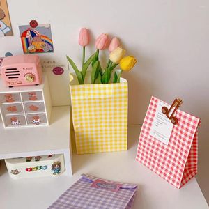 Сумки для хранения 3pcs/pack kraft paper bif