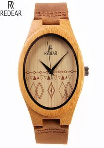 Bambu Big Dial Watch Men Quartz titta på träbord läder rem som säljer mode fritidsutrymme9296810