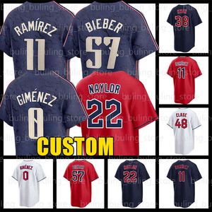 11 Jose Ramirez Baseball Jersey 57 Shane Bieber 38 Steven Kwan Guardians Josh Naylor 0 Andres Gimenez 23 Bo Triston McKenzie Cleveland David Fry James Karinchak Clase