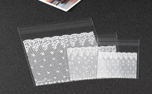 Gift Wrap 500PCS Elegant White Lace Printed Cookie Bags Cellophane Plastic Biscuit Candy Packing Self Adhesive OPP Food Grade7824888