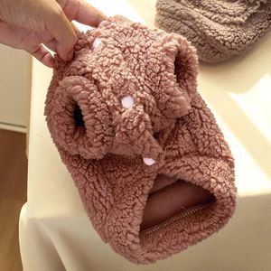 Dog Apparel 2024 Fall/Winter Product With Down Teddy Than Bear Cheek Red Puppy Chest Back Warm Vest Pink Sweater