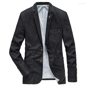 Abiti da uomo in denim blazer giacca da uomo esterno maschio abbigliamento affari oversize casual abiti per il tempo libero 4xl a2g81985