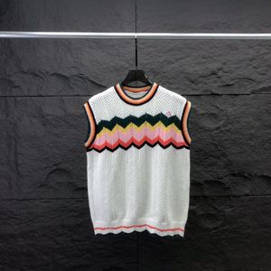Sweater Vest Men Daily Comfortable Sleeveless O-neck Contrasting Colors Daily All-match SummermBeach Chic Streetwear Simple 240513