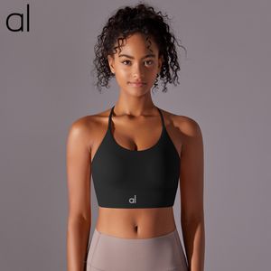 AL-267 Women Sports Bras tops fitness nylon coletes de tanque de tanque para a pele respirável rapidamente fêmea de cueca transversal seca