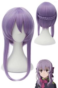 Parti Malzemeleri Toptan Shinoa Hiiragi Cosplay Rol Oyun Perukları Mor Saç Anime Seraph Kostüm Aksesuarları Kadın Fantezi Giyin