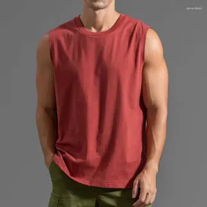Men's Tank Tops Men Undershirts Cotton Casual Loose Bodybuilding Singlet Fitness Sleeveless T-shirts Sleepwear Loungewear Vest 3XL